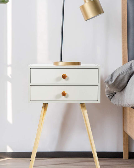 Giantex Nightstand W/2 Drawers for Bedroom