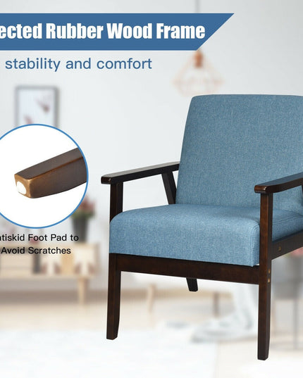 Mid-Century Modern Accent Chair for Living Room - Giantexus