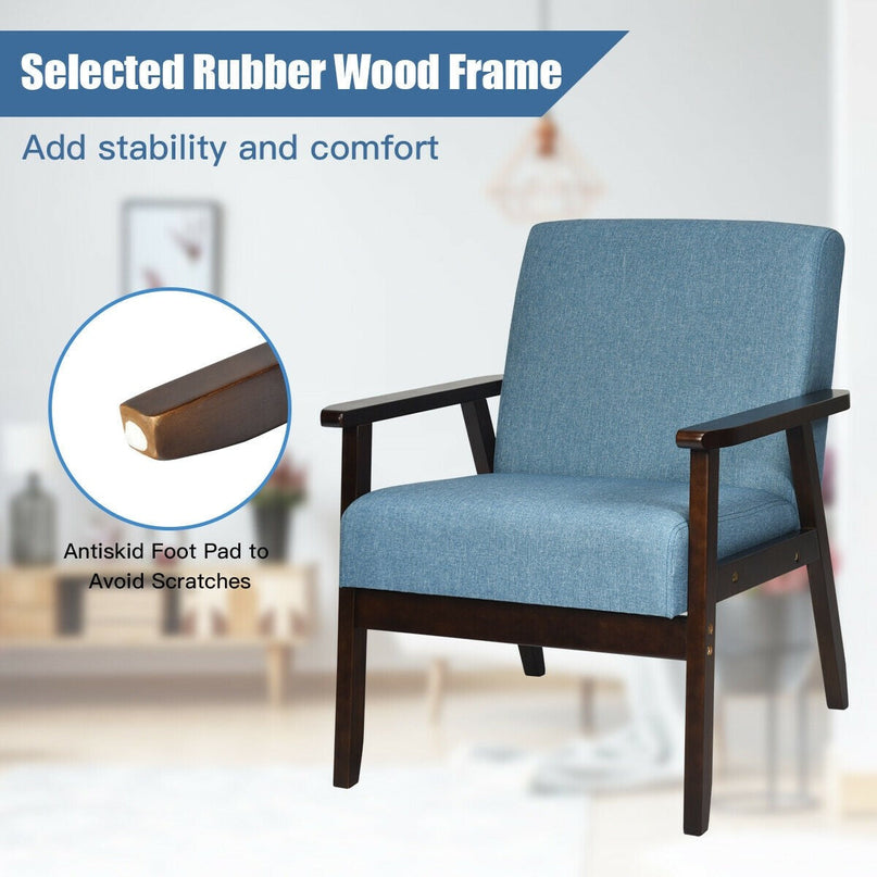Mid-Century Modern Accent Chair for Living Room - Giantexus