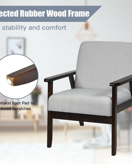 Mid-Century Modern Accent Chair for Living Room - Giantexus
