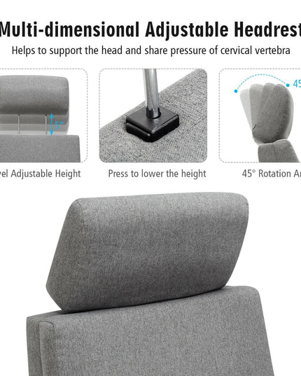 Recliner Chair with Vibration Massage, 360 Degree Swivel Reclining Sofa Chair, Adjustable Headrest & Footrest