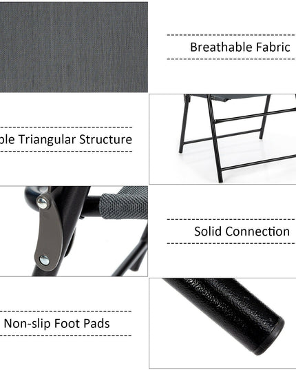 Set of 4 Folding Patio Chairs, Patio Dining Chairs