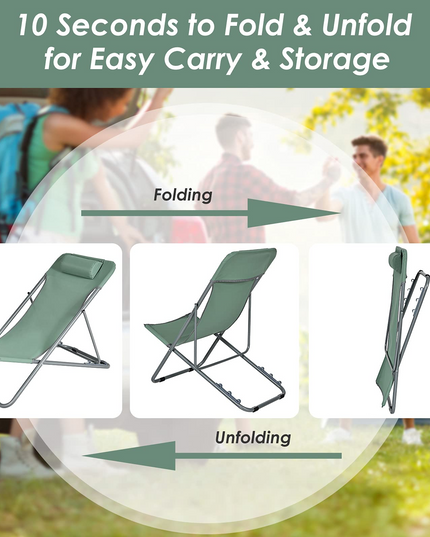 Giantex Beach Chair for Adults Camping Chair Set