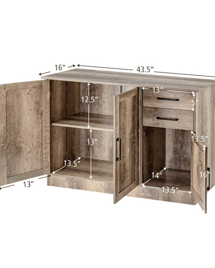 Giantex Buffet Server Sideboard Storage Cabinet Console Table Utensils Organizer
