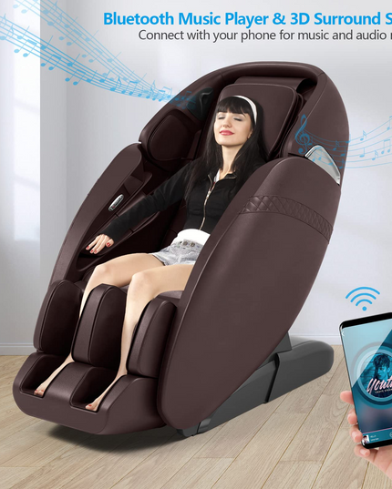 Giantex SL Track Massage Recliner Zero Gravity W/Negative Ion Generator
