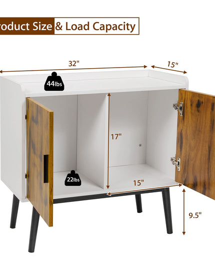 Giantex Floor Storage Cabinet Buffets Sideboard Vintage Accent Cabinet
