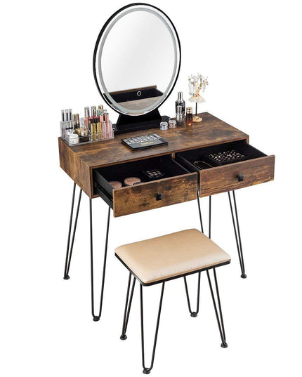 CHARMAID | Vanity Set with Lighted Mirror - Giantexus