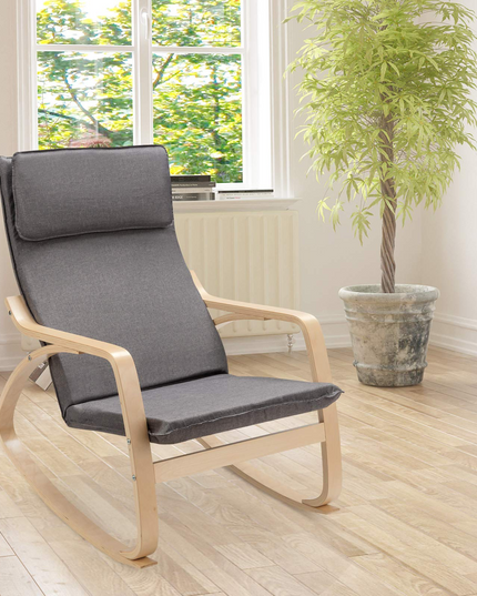 Giantex Stable Wooden Frame Relaxing Modern Leisure Armchair Suitable for Living Room, Bedroom, Balcony, Nursery Room