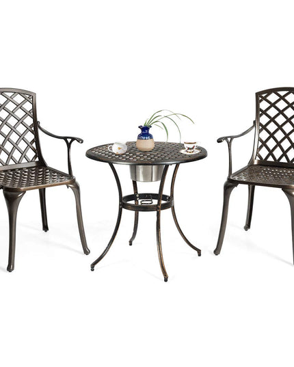 Giantex Aluminum Arm Dining Chairs Set of 2