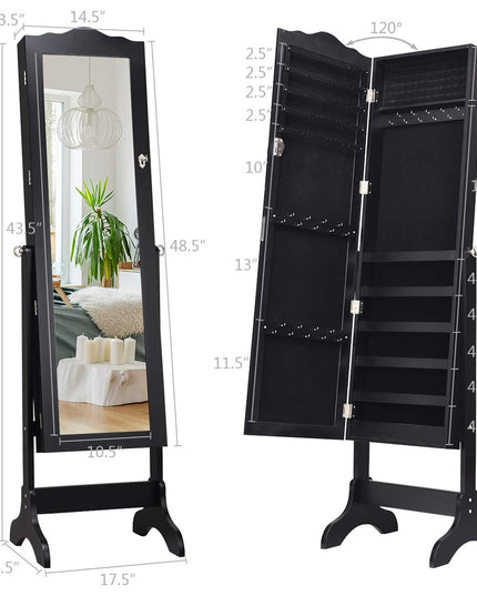 Giantex Jewelry Cabinet Armoire Lockable with Mirror