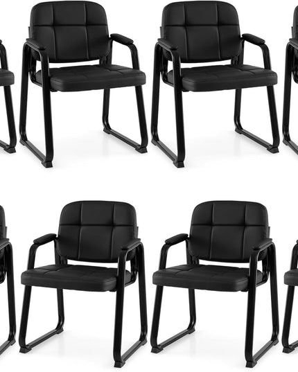 Chaises d'accueil Giantex pour salle d'attente avec accoudoirs rembourrés