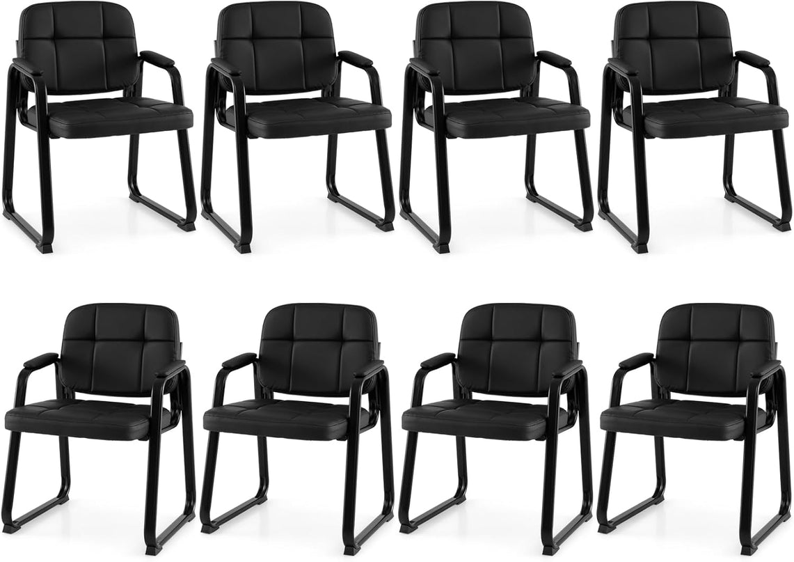 Chaises d'accueil Giantex pour salle d'attente avec accoudoirs rembourrés
