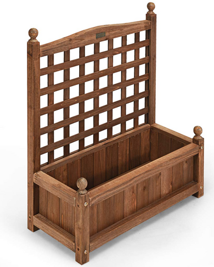 Wood Free Standing Plant Raised Bed