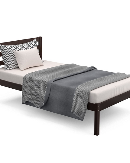 Giantex Wood Slat Support, No Spring Needed, Bed Mattress Foundation, Espresso (Twin)