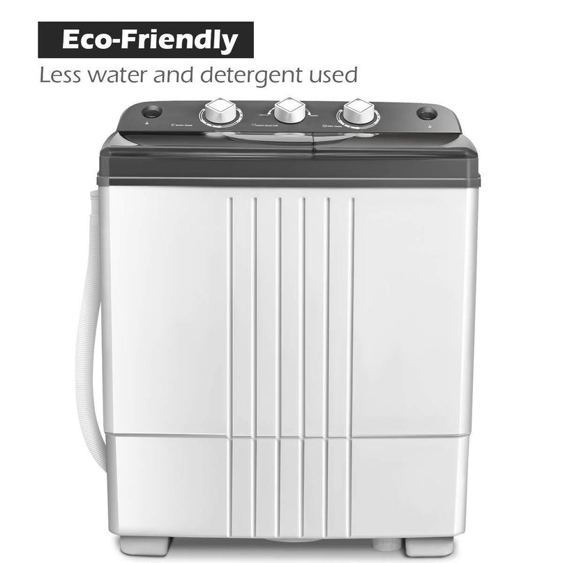 20Lbs Capacity (12Lbs Washing and 8Lbs Spinning), Compact Portable Washing Machine, Mini Laundry Washer for Apartment and Home - Giantexus