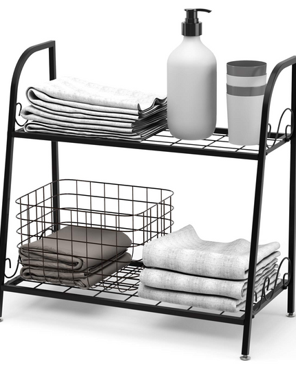 Giantex 2 Tier Metal Plant Stand, Indoor Outdoor Plant Shelf, Flower Rack Display Shelf