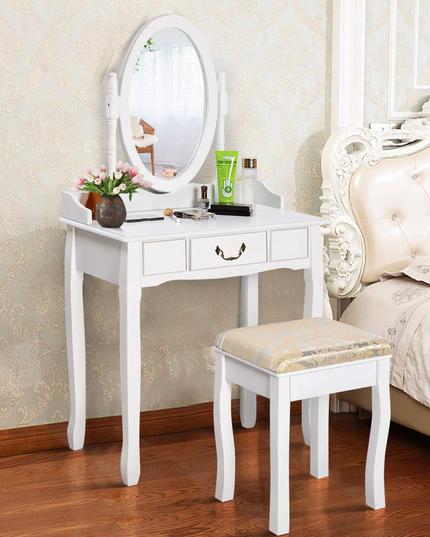 Giantex White Large Bedroom Vanities w/Drawer