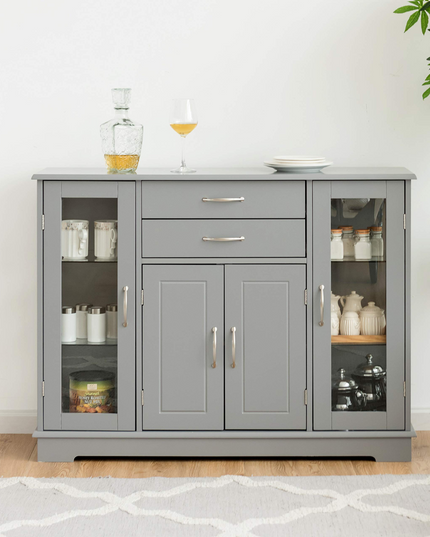 Giantex Sideboard Buffet Server Storage Cabinet W/ 2 Drawers