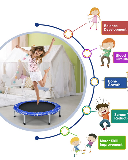 36-Inch Mini Kids Trampoline with Foamed Handle