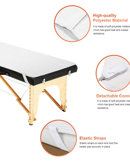 Giantex Spa Table Heating Pad with Digital Timer and Five Heat Settings, Auto Overheat Protection, Portable Electric Table Warmers