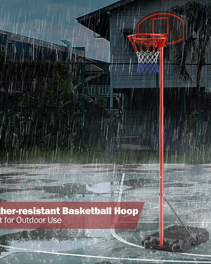 Giantex Portable Basketball Hoop Adjustable Height 6.5 - 8.5 FT, Backboard System Stand with 2 Wheels