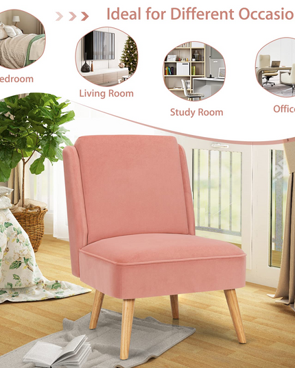 Giantex Comfy Single Sofa Chair w/Rubber Wood Legs
