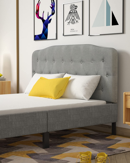 Giantex Upholstered Headboard, Button Tufted Headboard, Queen Size