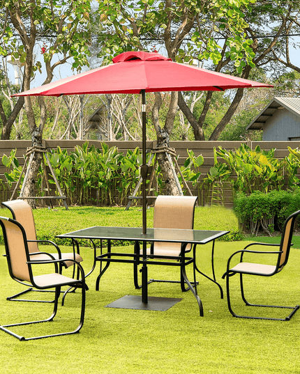Giantex Square Umbrella Base, Steel Heavy Duty Patio Market Umbrella Stand (20/25 Inch) - Giantexus