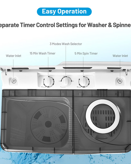 Compact Washing Machine for Apartment, Dorm and RV