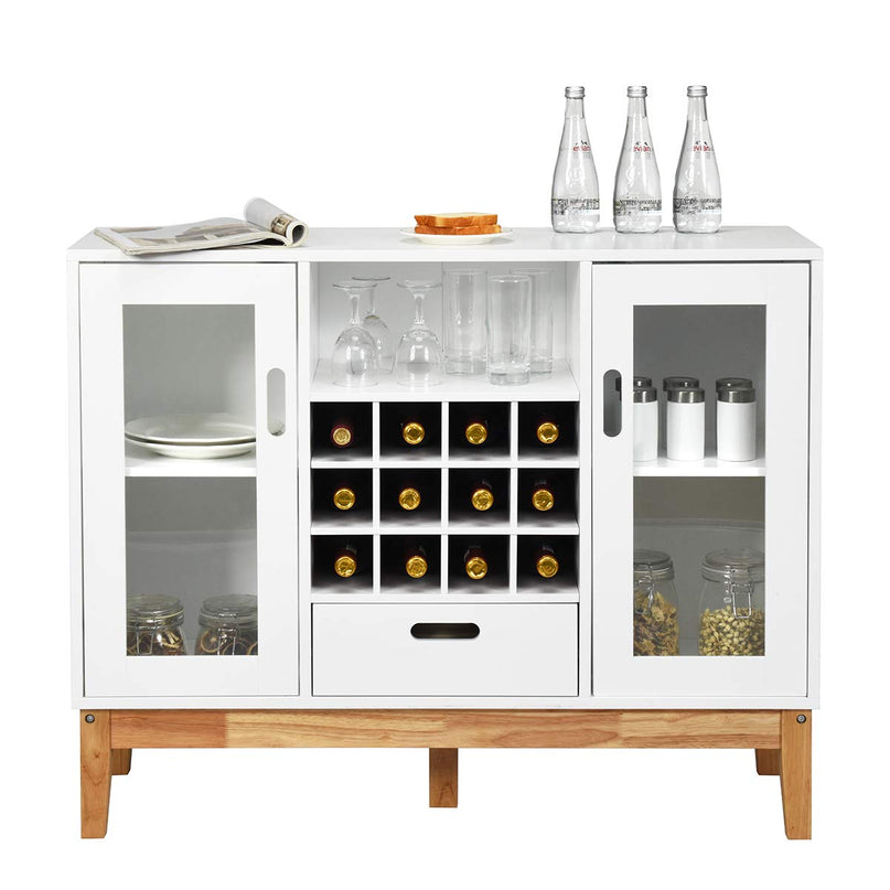 Giantex Buffet Sideboard, Wood Kitchen Server, Storage Cupboard