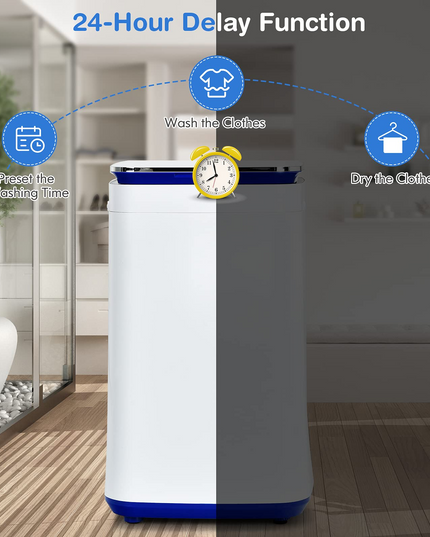 Full Automatic Washing Machine, 2 In 1 Laundry Washer for Apartment