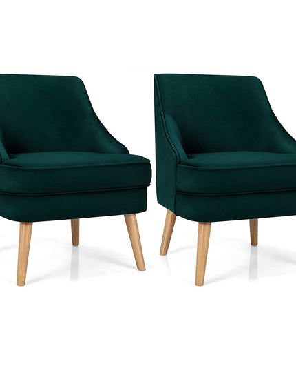 Giantex Mid Century Single Sofa Chair w/Rubber Wood Legs