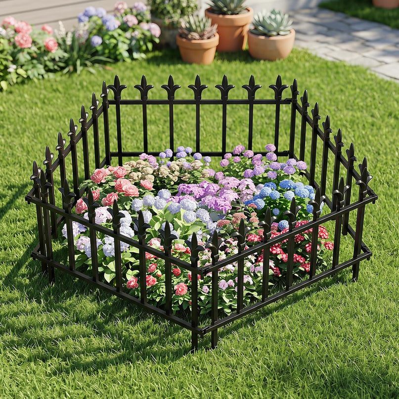 Giantex 5/10 Panels Decorative Metal Garden Fence