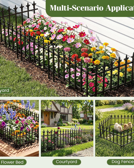 Giantex 5/10 Panels Decorative Metal Garden Fence