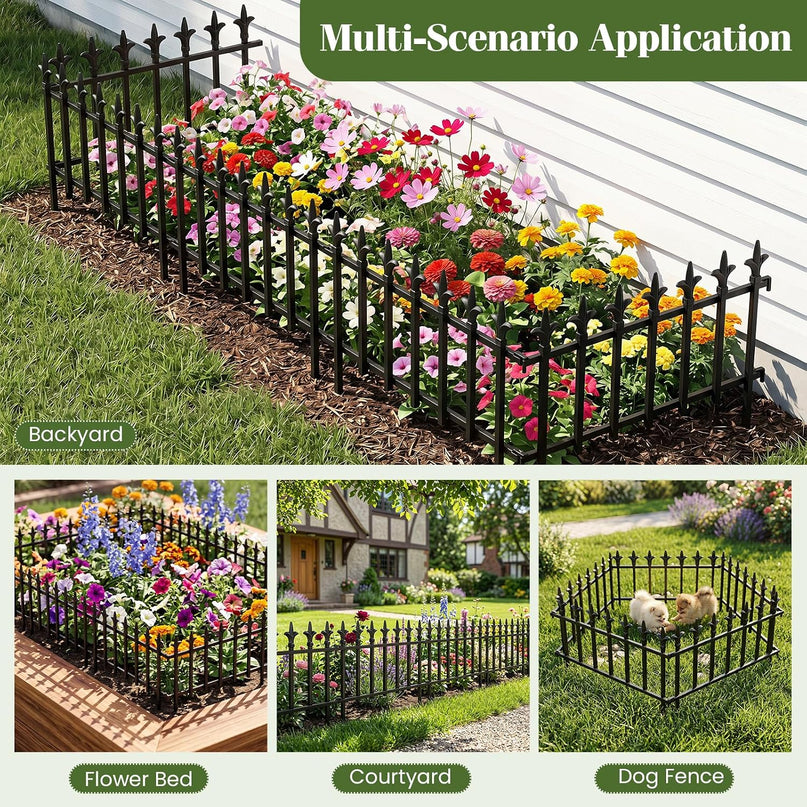 Giantex 5/10 Panels Decorative Metal Garden Fence