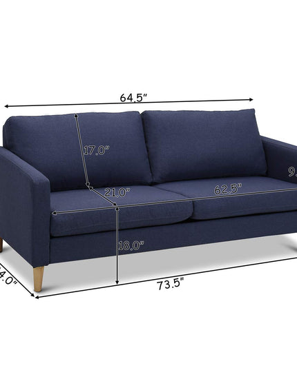 Giantex Modern Upholstered Accent Sofa, Fabric Futon Sofa Bed