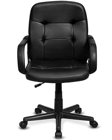 Executive Chair Mid Back Office W/Arms and Swivel Wheels