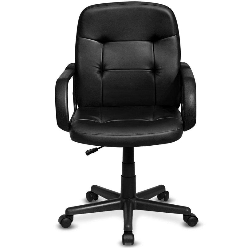 Executive Chair Mid Back Office W/Arms and Swivel Wheels