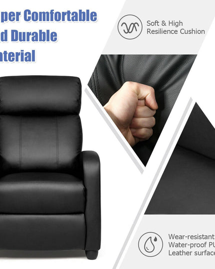 Giantex Recliner Chair for Living Room, Recliner Sofa Wingback Chair w/Massage Function