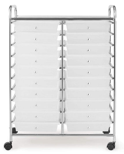 Giantex Storage Drawer Carts, 20-Drawer Organizer, Utility Cart on Wheels