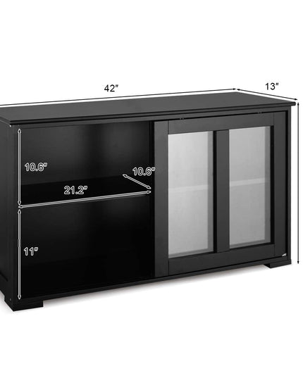Giantex Buffet Sideboard, Wood Credenza with Sliding Doors