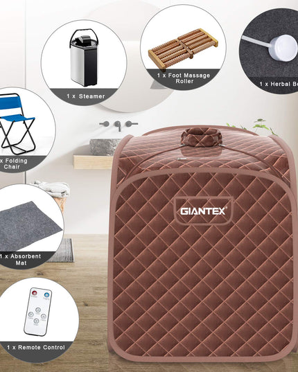 Steam Sauna Portable Therapeutic Sauna 3L Blast-Proof Remote Control