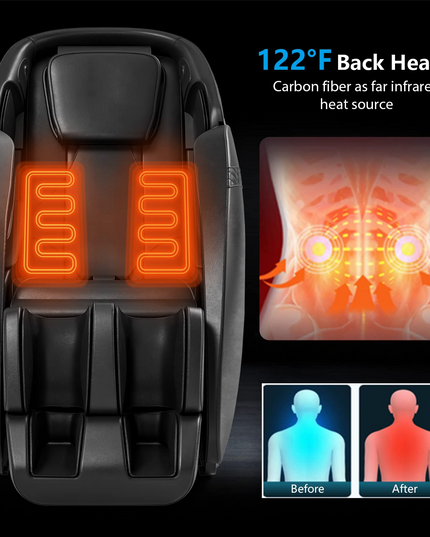 Giantex SL Track Massage Recliner Zero Gravity W/Negative Ion Generator