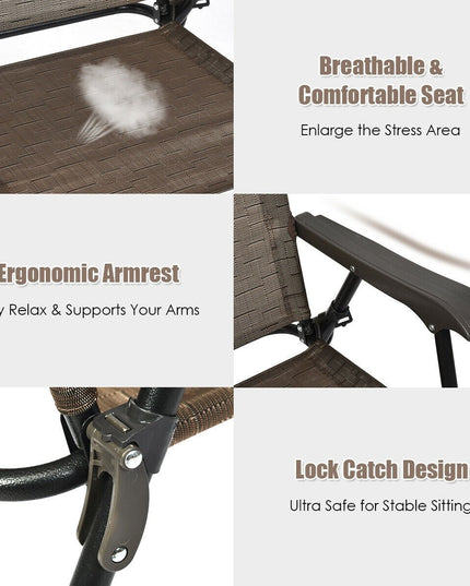 Set of 2 or 4 Patio Chairs, Outdoor Folding Lawn Chairs for Beach