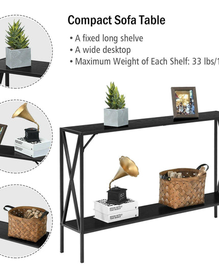 2-Tier 47.5 Inch Hallway Table for Entryway - Giantexus