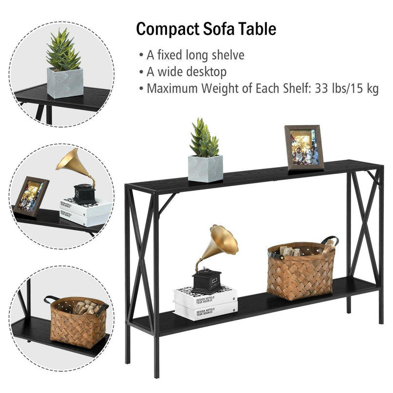 2-Tier 47.5 Inch Hallway Table for Entryway - Giantexus