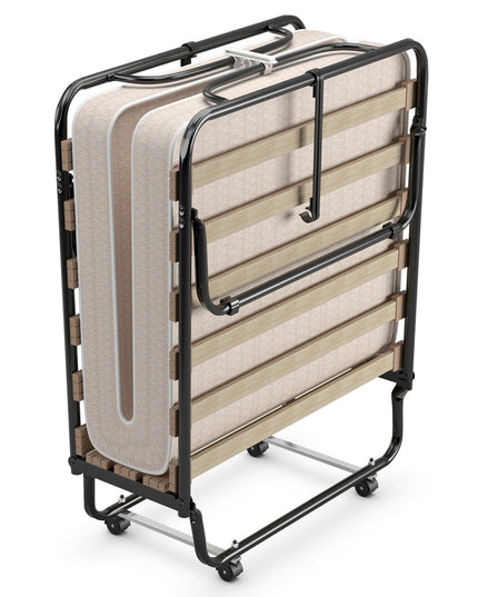 Folding Bed with Mattress Rollaway Guest Bed