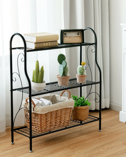 Wood Plant Stand, Multi Tier Flower Pot Holder Display Shelf