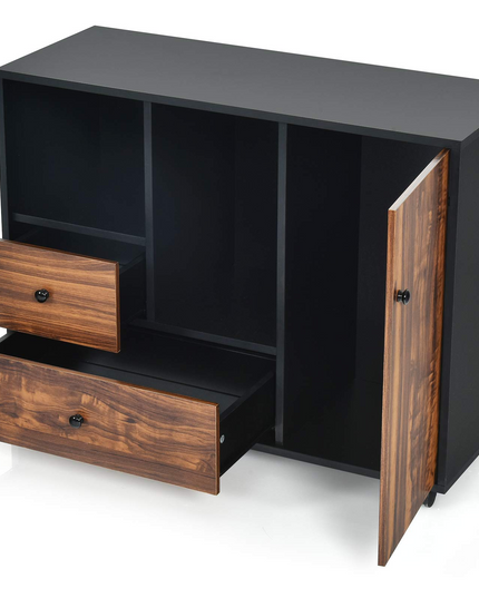 Giantex Mobile Filing Cabinet 2 Drawers, Large Storage Cabinet, Printer Stand on Wheels
