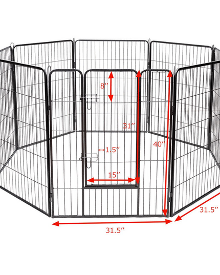 Giantex 8 Panel Pet Playpen with Door, Foldable Dog Exercise Pen (40")